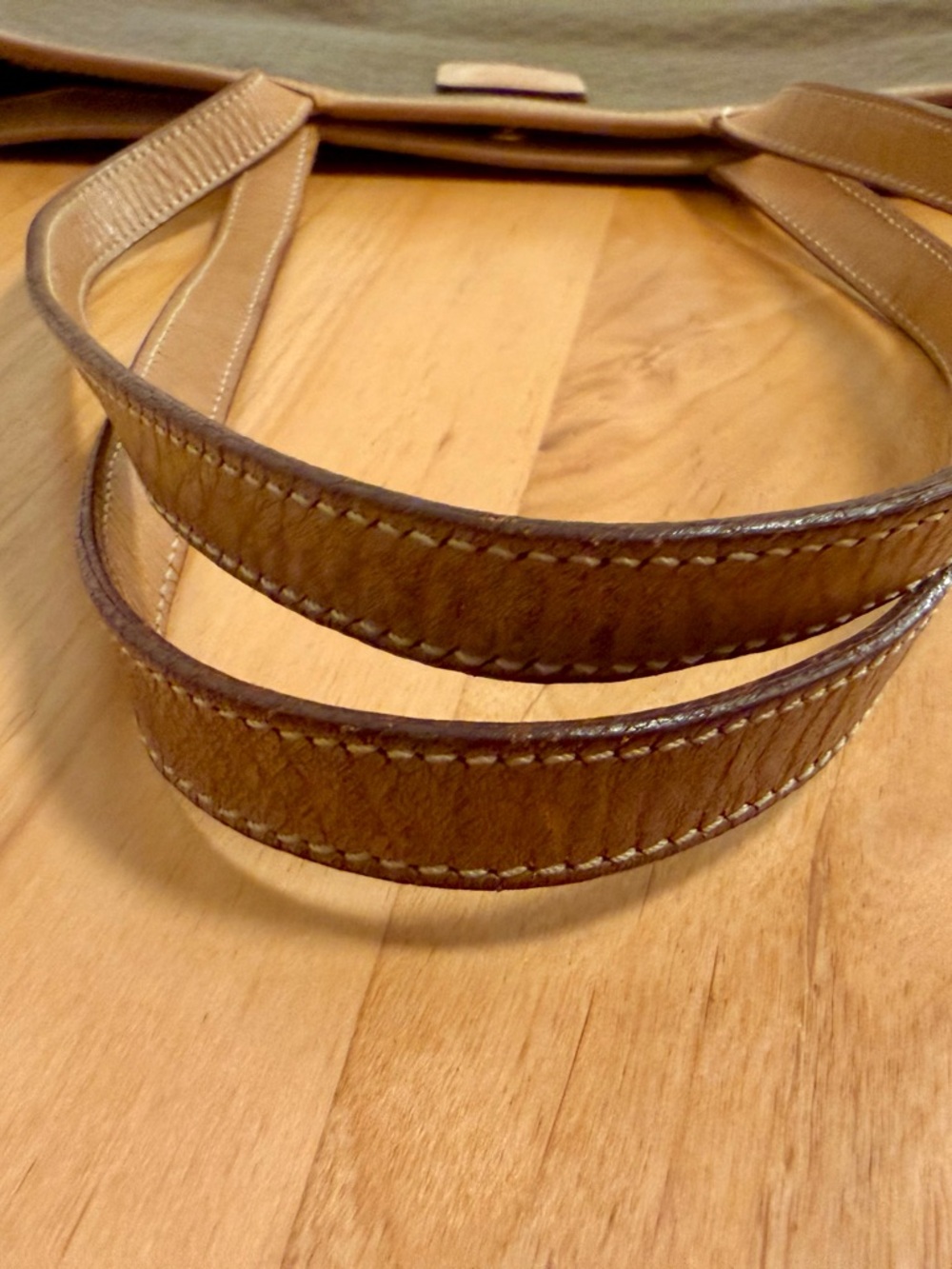 Celine Macadam Vintage Brown Patterned Tote Shoulder Bag with Tan Trim - Picture 11 of 13